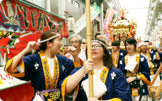 地域の人々との関わりを持つ屋外実習