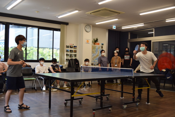 We had a table tennis tournament!